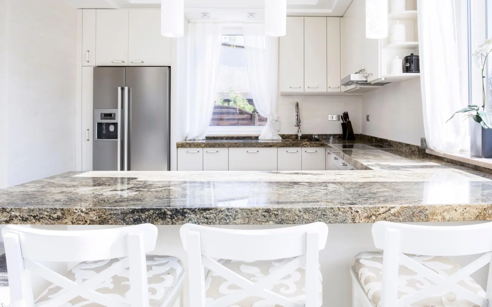 Handcrafted stone worktop in a Yorkshire kitchen