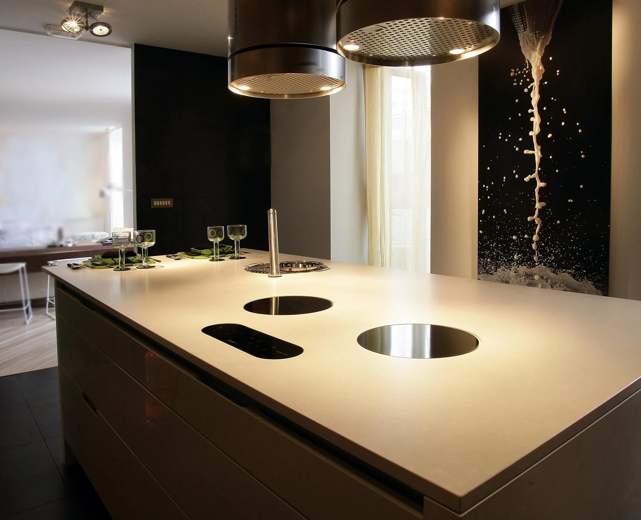 Granite kitchen island worktop