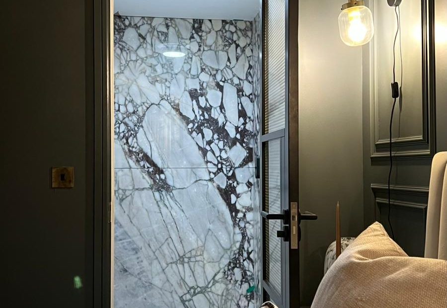 Calacatta Viola Marble Shower Enclosure